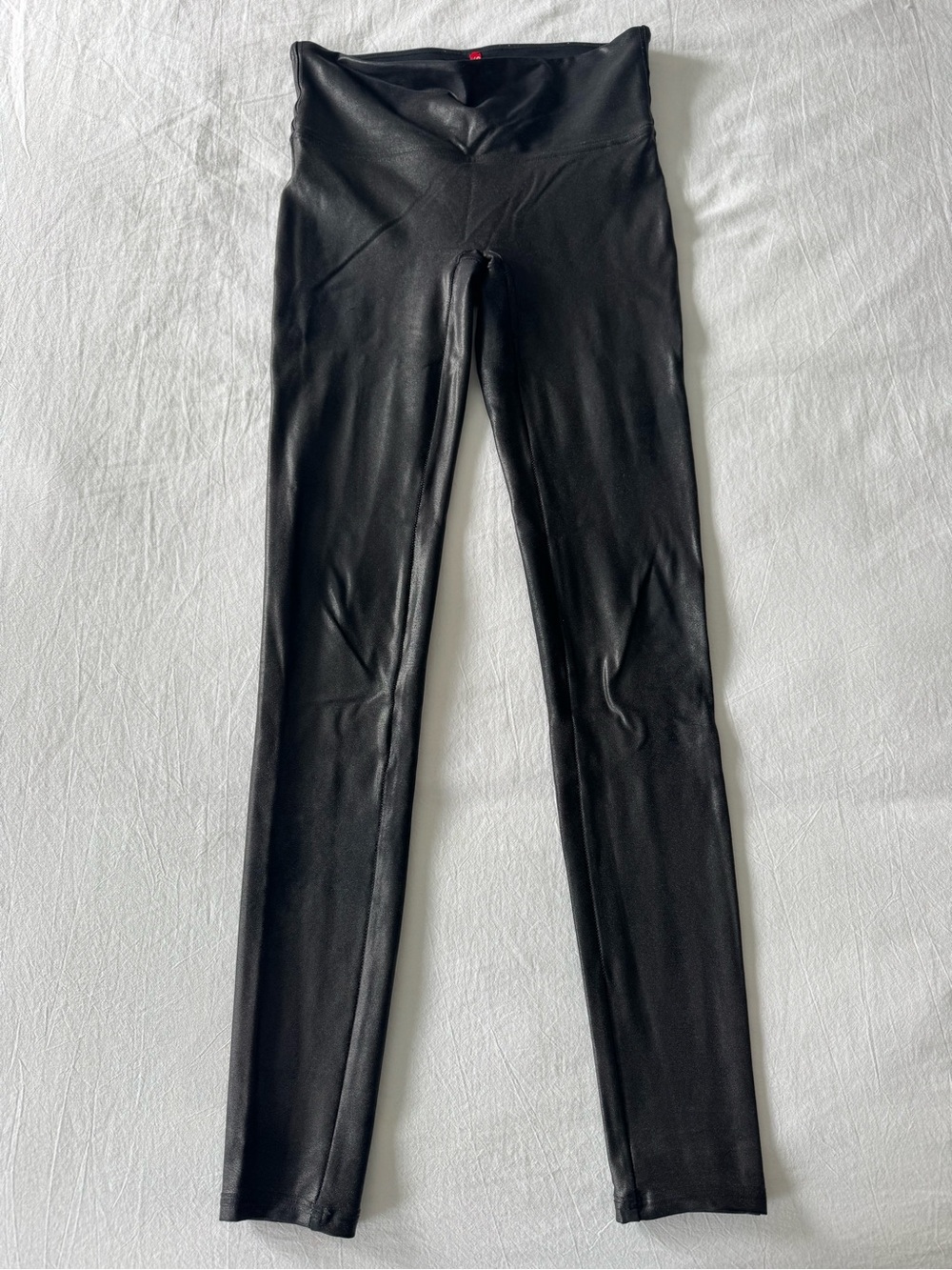 Spanx Faux Leather High-Waist Black Leggings
